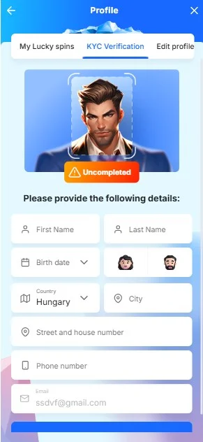 Megerősítés. Kattints a „Confirm” gombra.