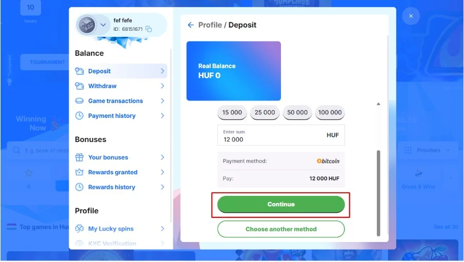 Add meg a befizetni kívánt összeget