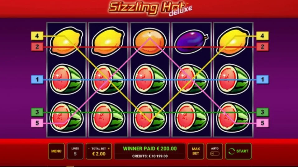 Sizzling hot deluxe game