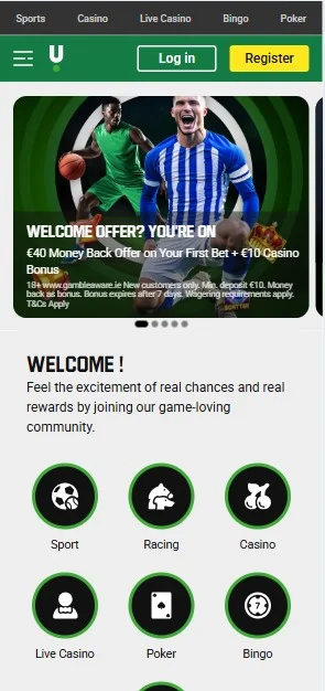 Lépj be a hivatalos Unibet weboldalra.