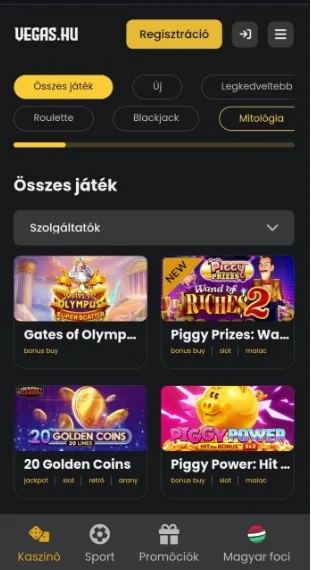 Szolgáltatók casino Vegas