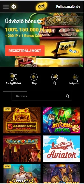Nyisd meg a Zet Casino oldalát.