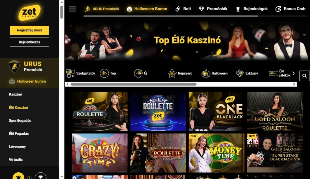 ZetCasino kaszinó játékok 
