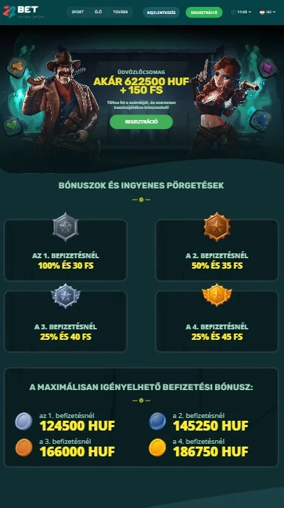 22Bet: 100%-os befizetési bónusz 622,500 HUF-ig