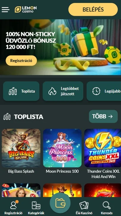 Játékosok a Lemon Casinót