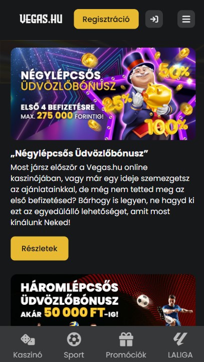Vegas.hu promóciós