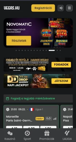 Készíts fiókot a Vegas.hu regisztráció során.