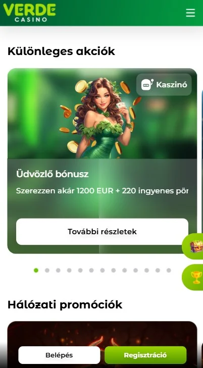 Verde Casino Bónuszok