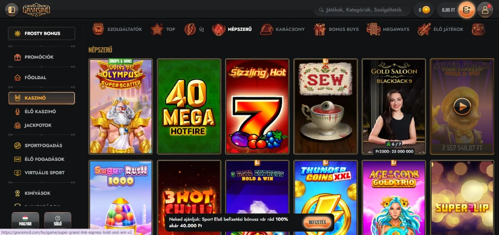 Legjobb online casino játékok 6000 HUF