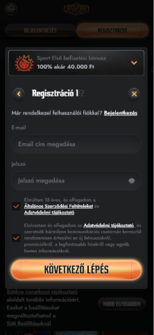 Regisztrálj és erősítsd meg az e-mailed