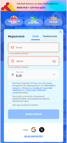 Regisztrálj új fiókot