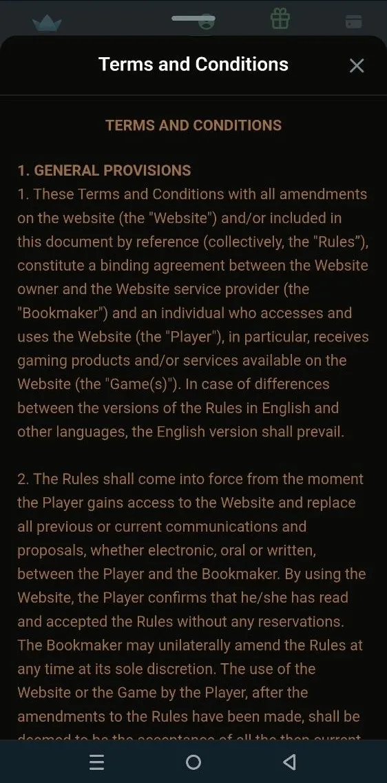 Review the terms and conditions