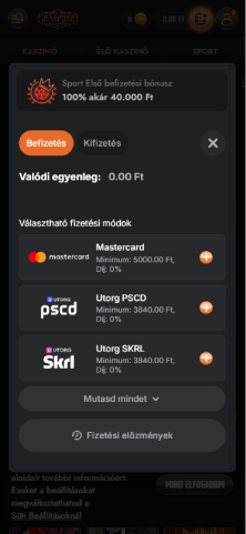 Tölts fel egyenleget