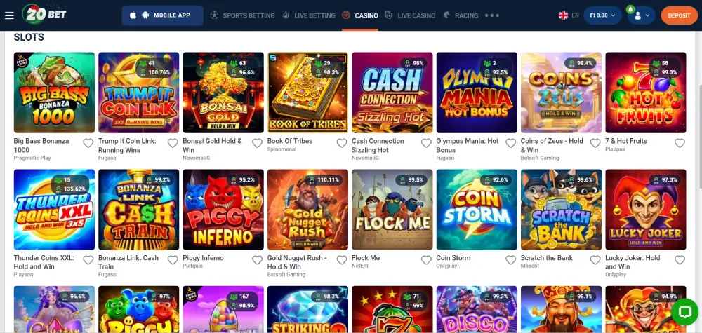 Top Nyerőgépek 20 Ingyen Pörgetést