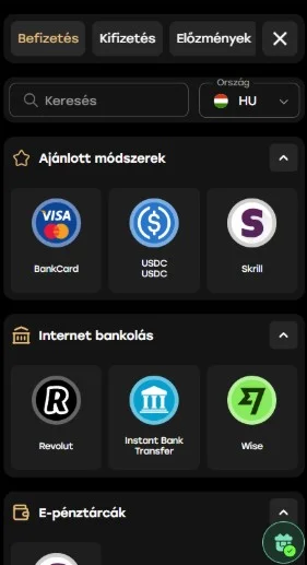 Fizetési módok a Fairspin Casinónál