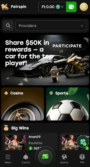 Fairspin mobilverzió